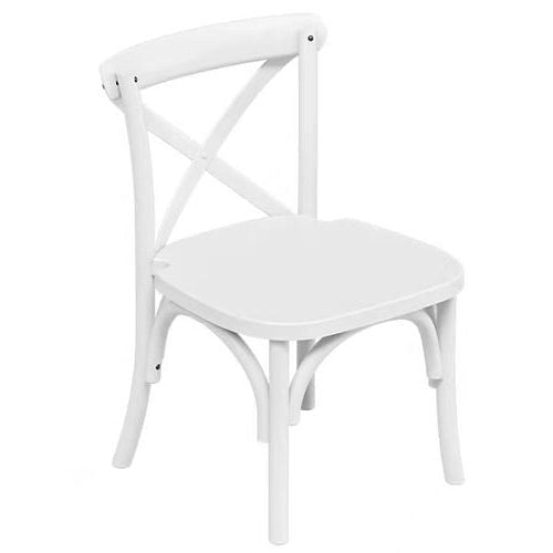 Kids' White Cross Back Chairs
