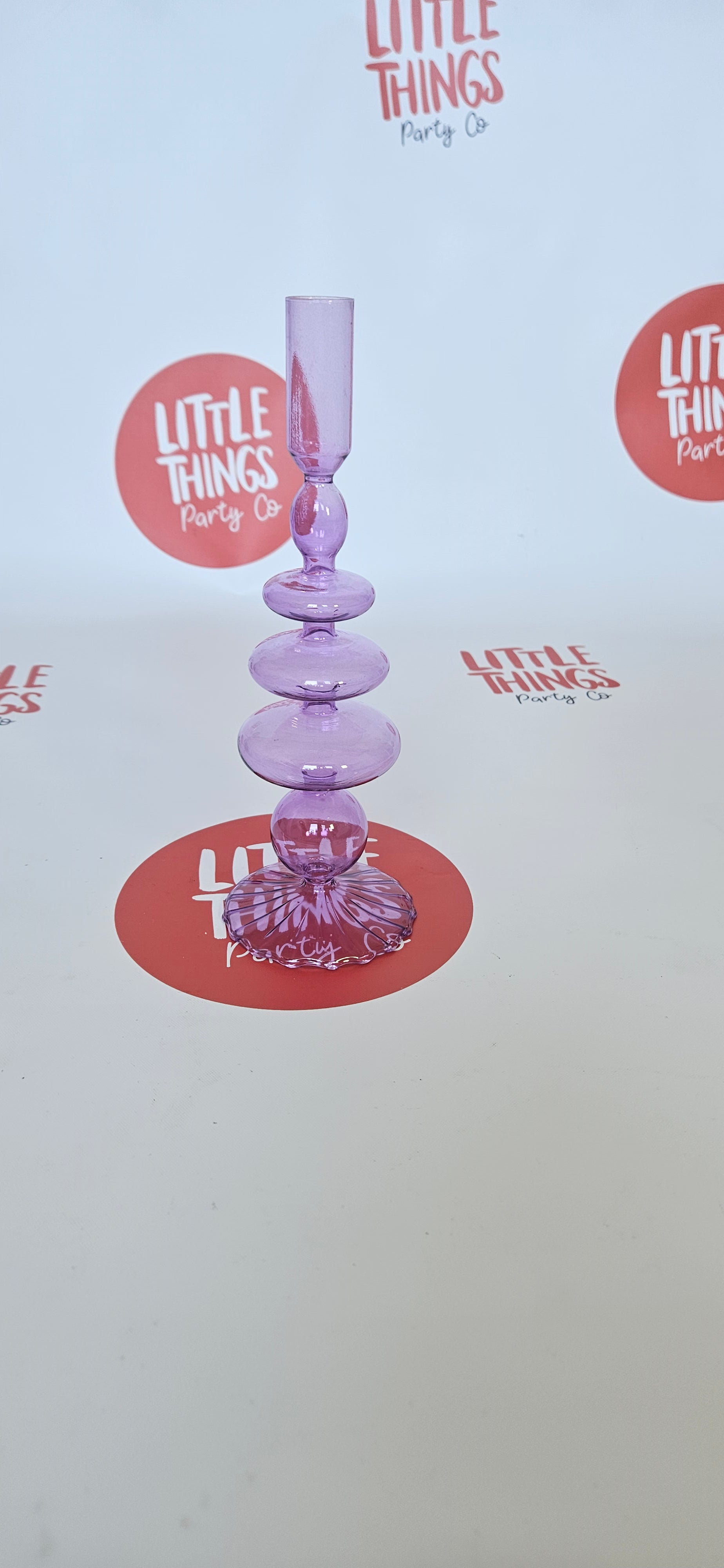 Retro Lilac Candleholder