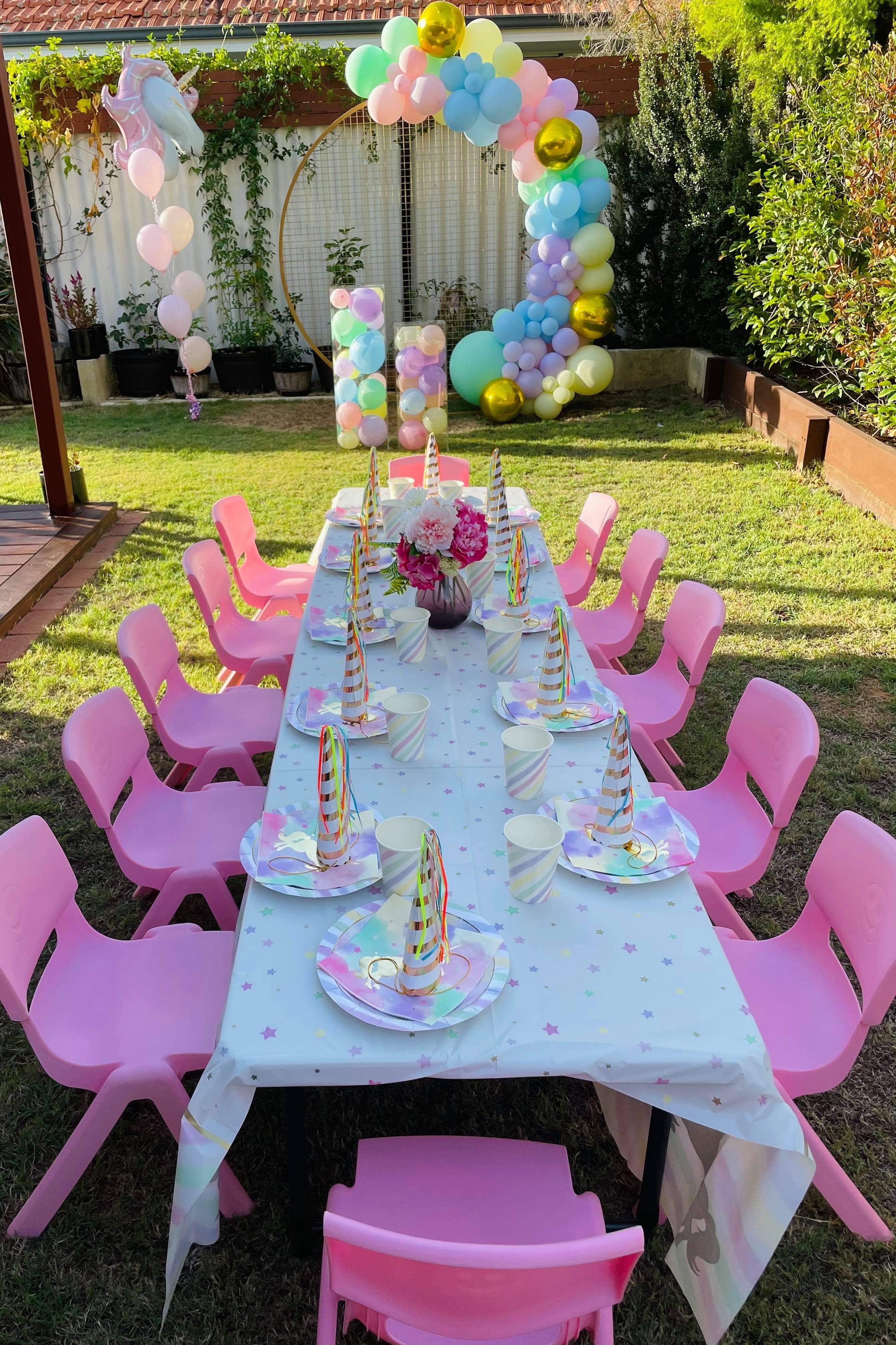 Kids' Pink Plastic Chairs